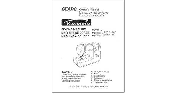 instruction manual for kenmore sewing machine model 385