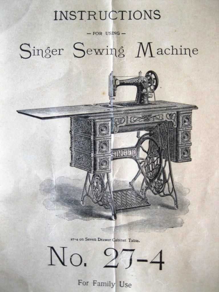 instruction manual for old singer sewing machine