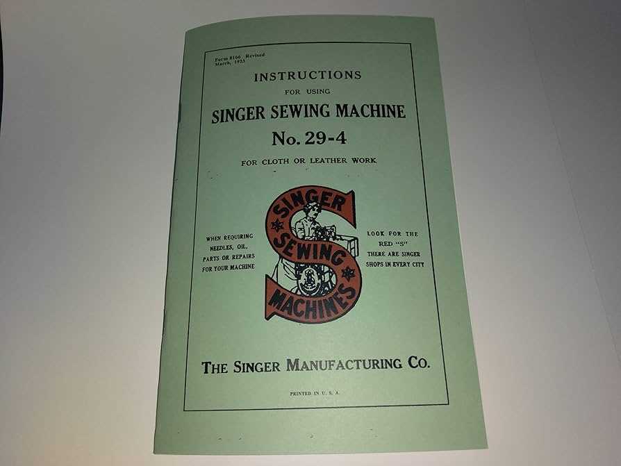 instruction manual for old singer sewing machine