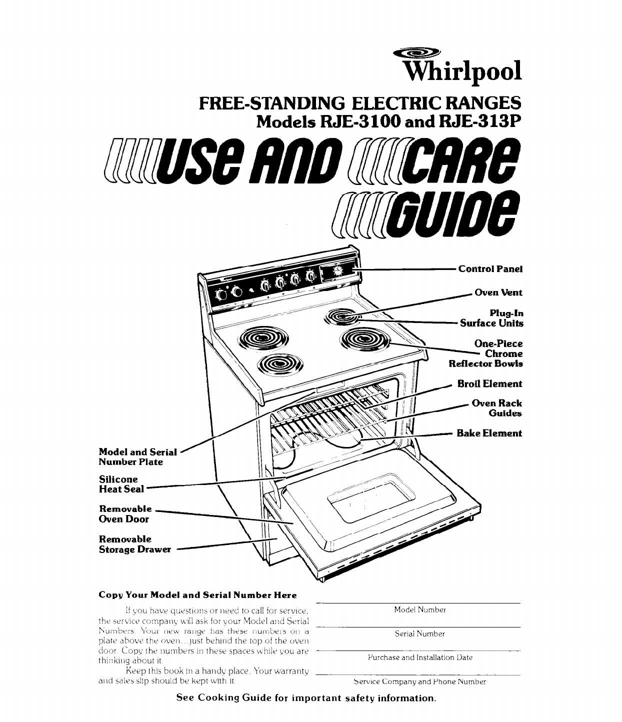 instruction manual for whirlpool self cleaning oven