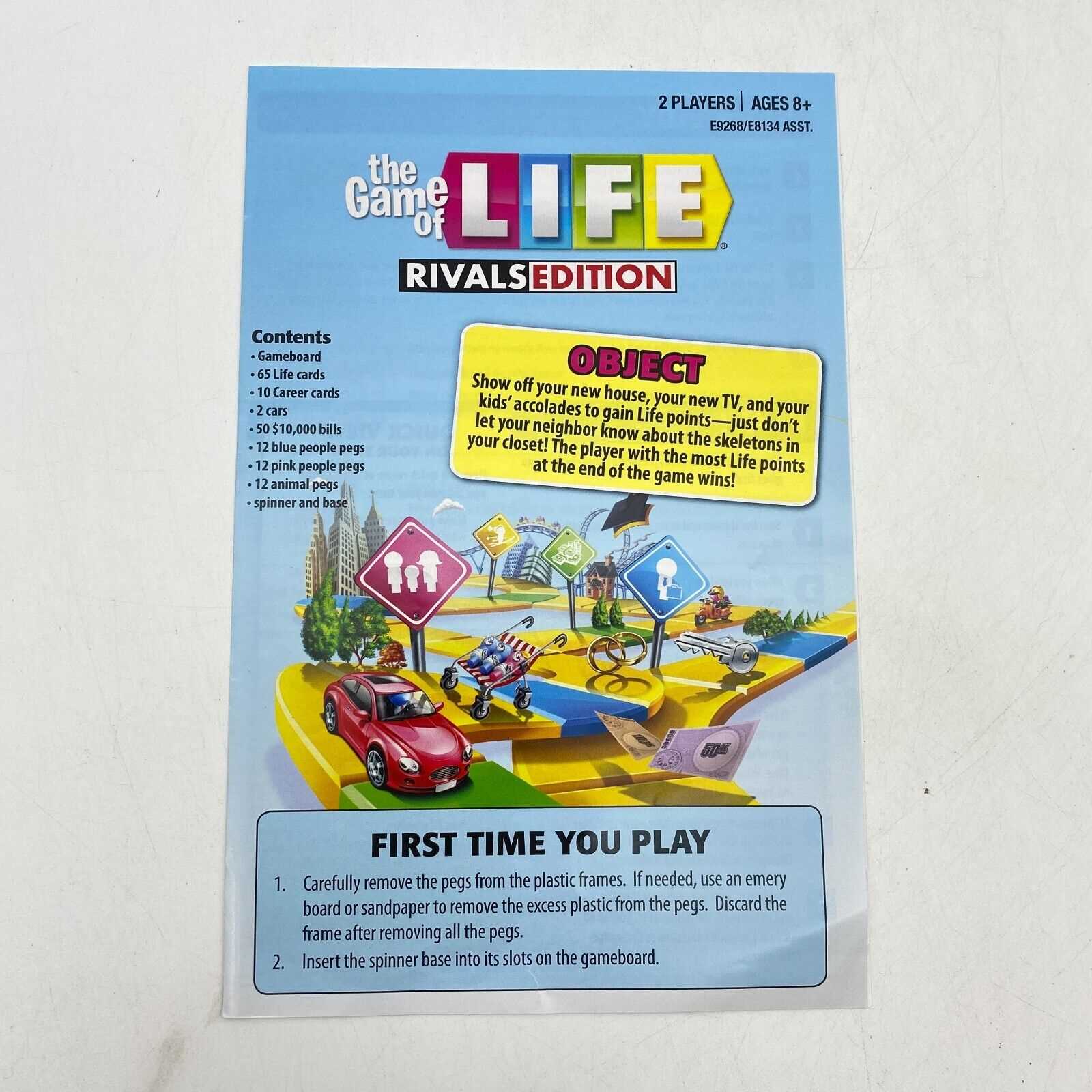 instruction manual the game of life rules