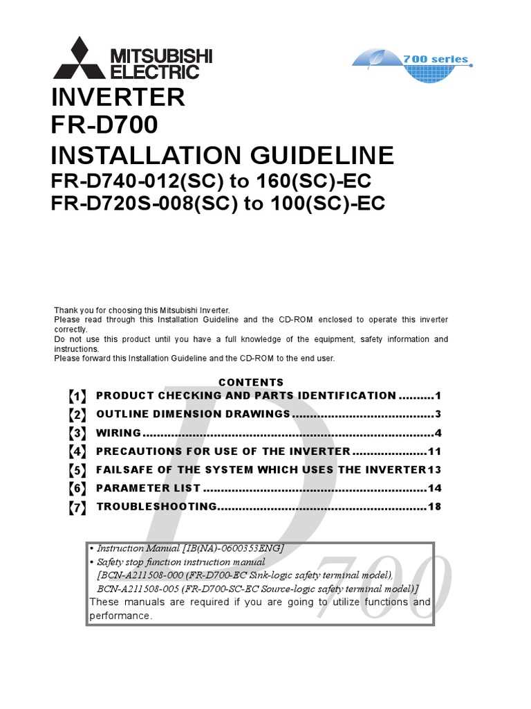 inverter fr d700 instruction manual