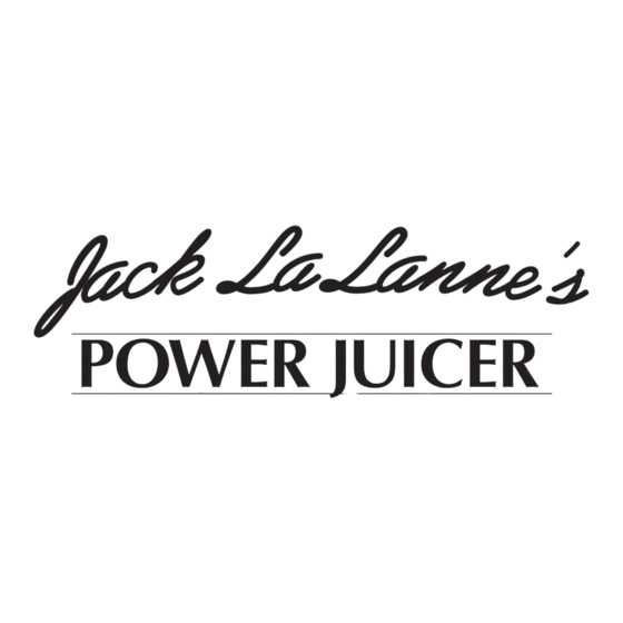 jack lalanne power juicer instruction manual