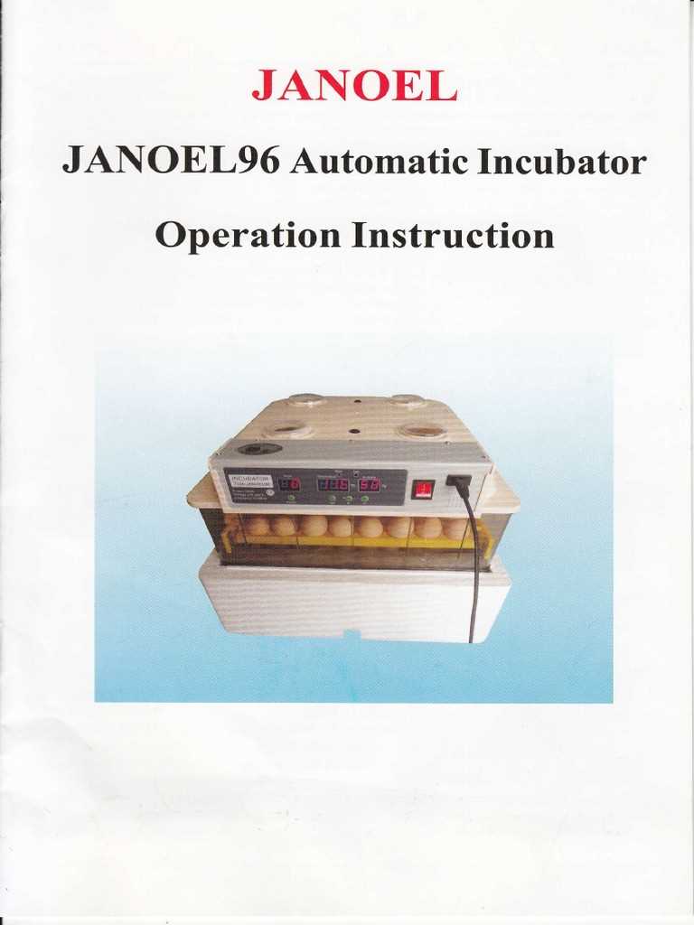 janoel 12 incubator instruction manual
