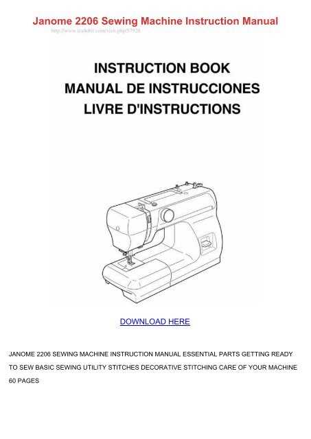 janome 6260 instruction manual