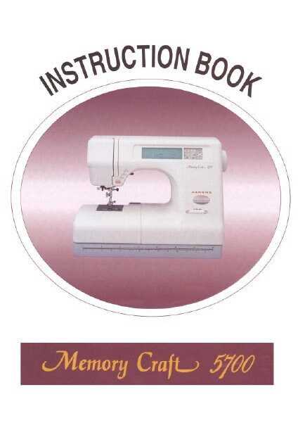 janome memory craft 3500 instruction manual