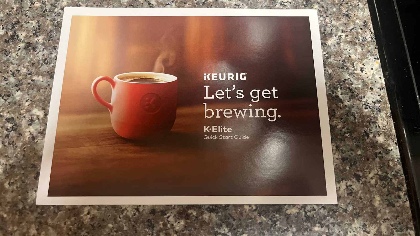 keurig k elite instruction manual