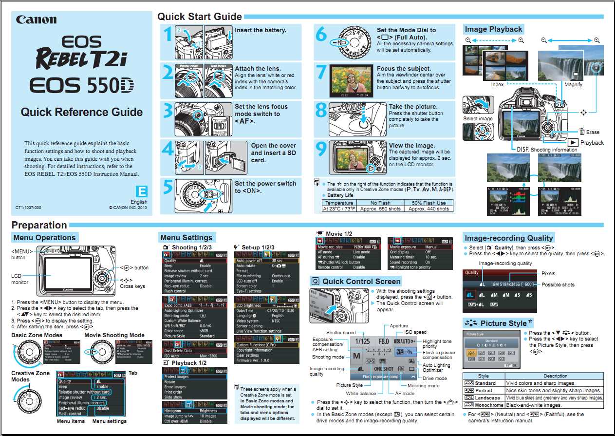 canon rebel instruction manual