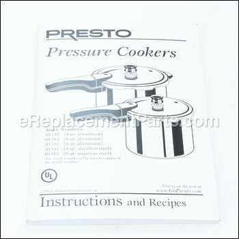 instruction manual for presto pressure canner