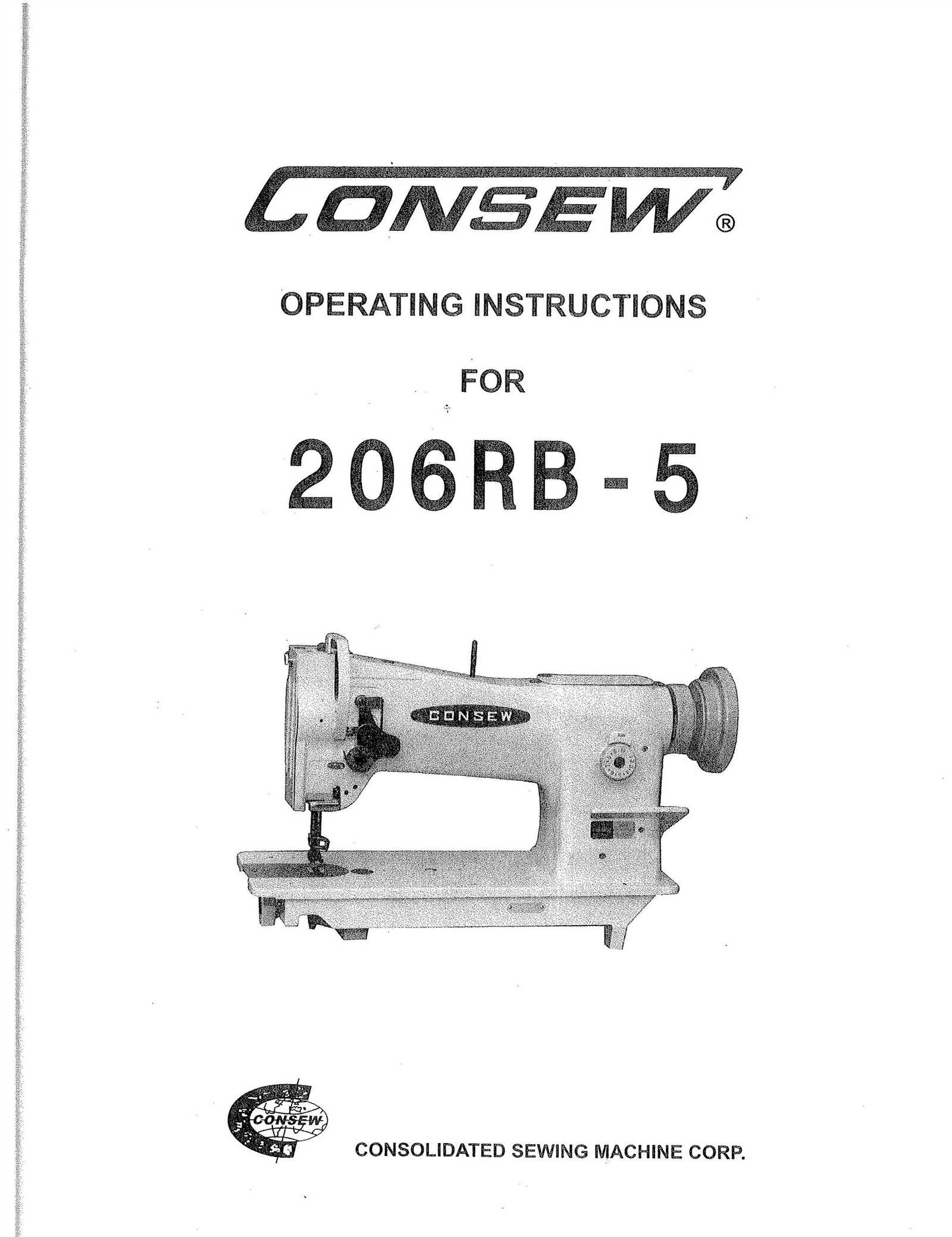 consew 206rb instruction manual