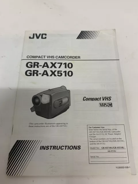 jvc camcorder instruction manual