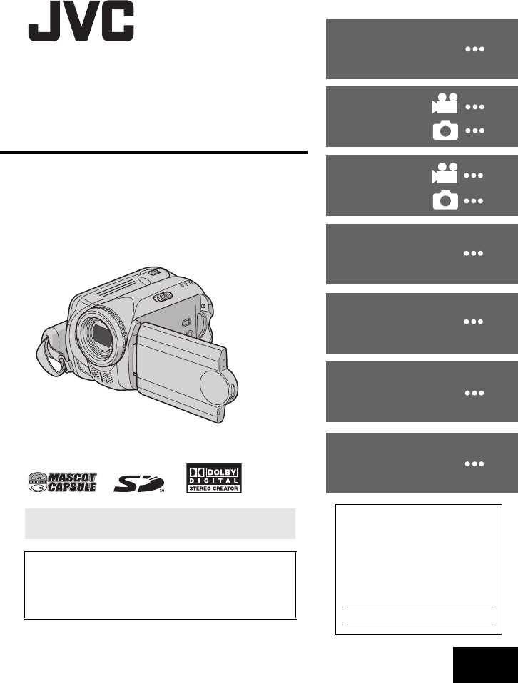 jvc everio camcorder instruction manual