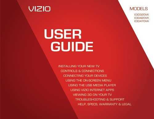 vizio tv instructions manual