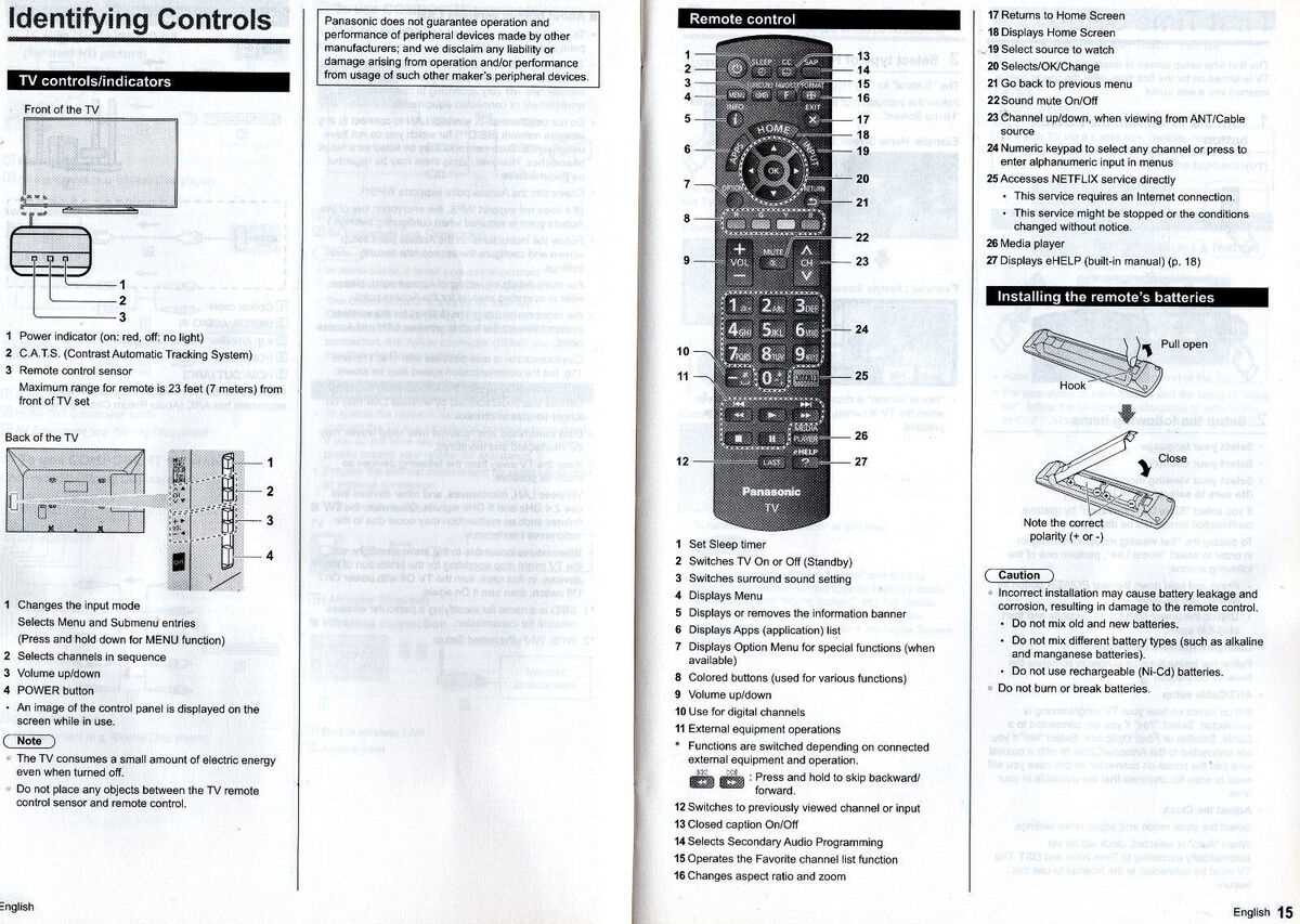 panasonic viera tv instruction manual