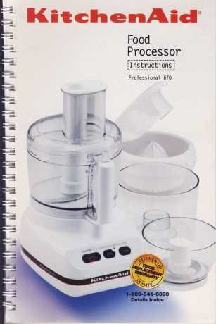 kitchenaid 7 cup food processor instruction manual