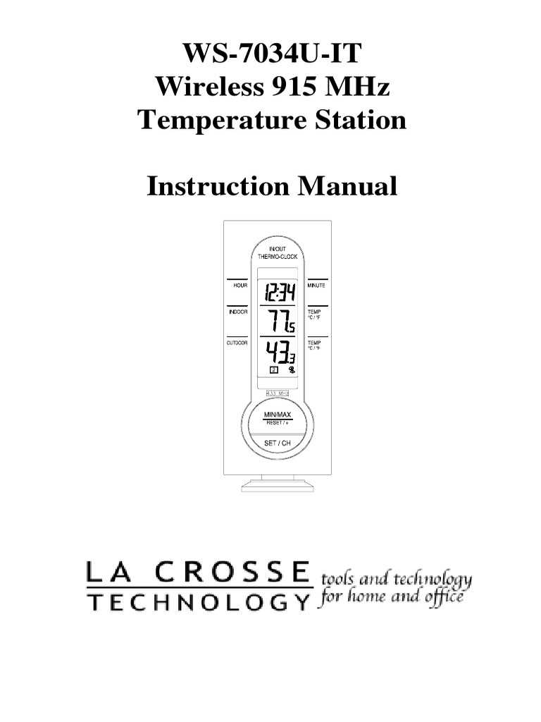 la crosse technology clock instruction manual