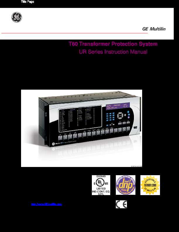 ge relay instruction manuals