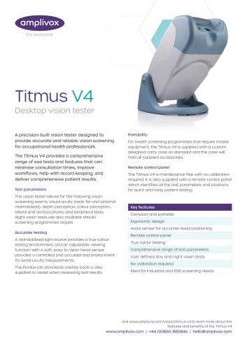 titmus 2s vision screener instruction manual