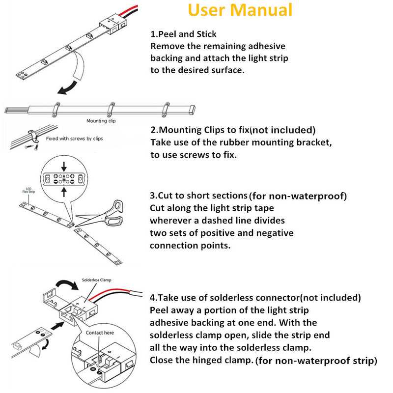 led lights instruction manual