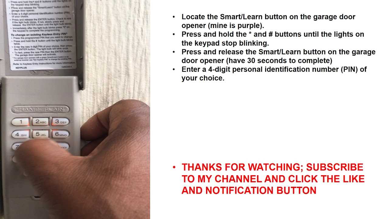 liftmaster keypad instruction manual