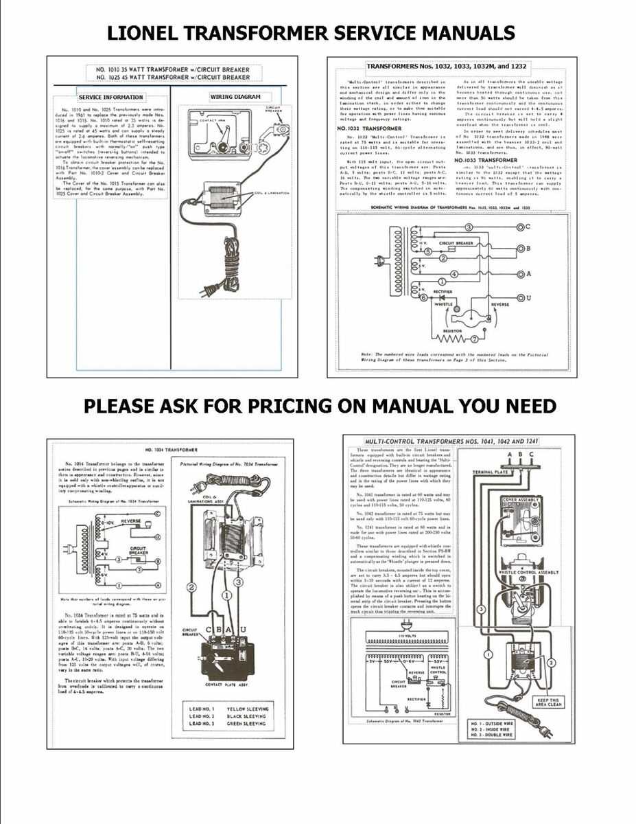 lionel kw transformer instruction manual