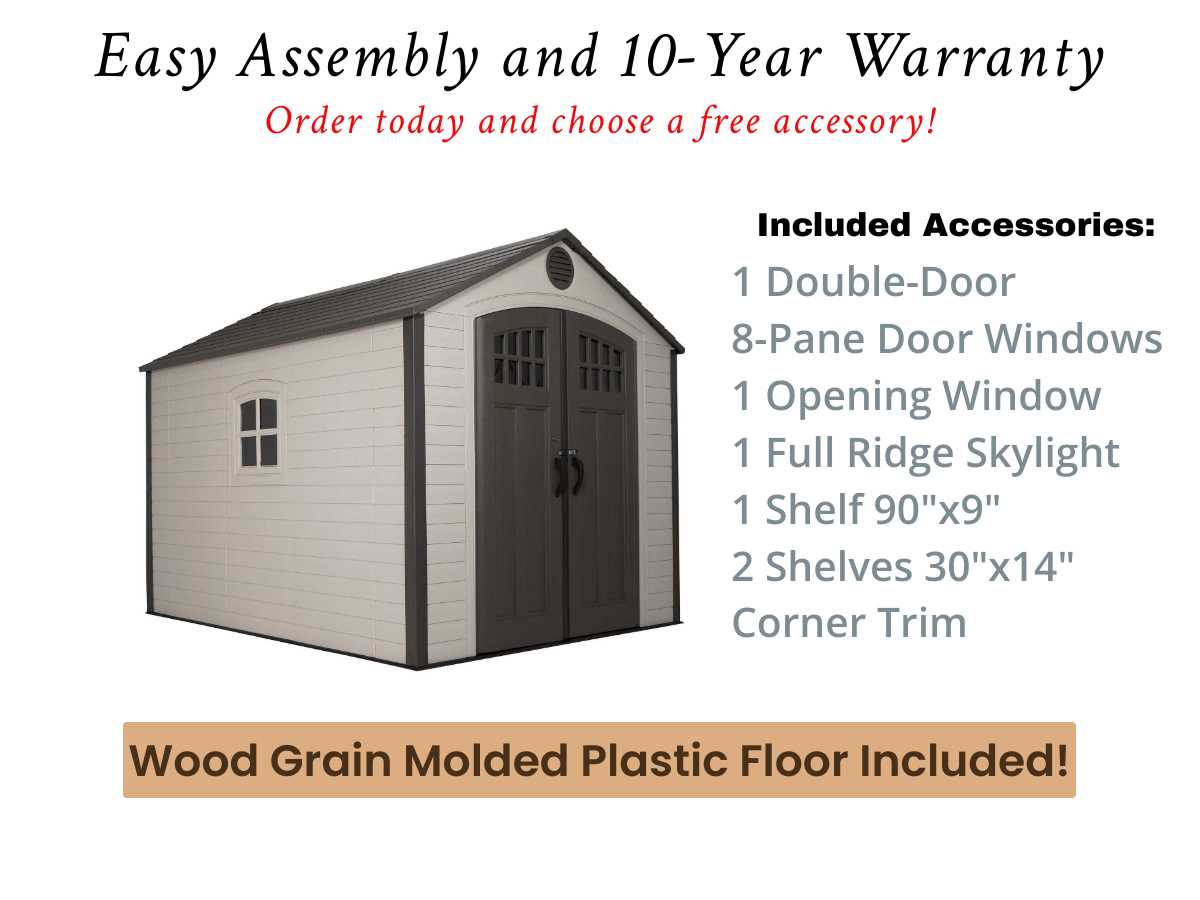 lifetime 8x10 shed instruction manual