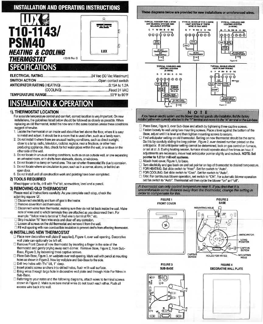 lux thermostat instruction manual