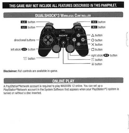 madden 13 wii instruction manual