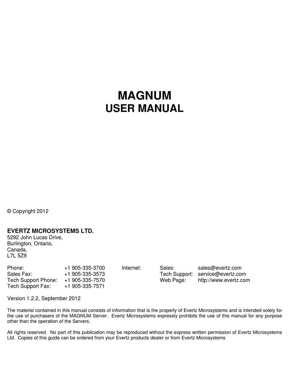 magnum clock instruction manual