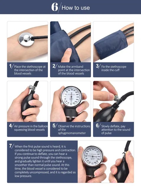 manual blood pressure instructions