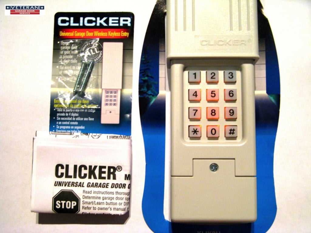 manual clicker garage door keypad instructions