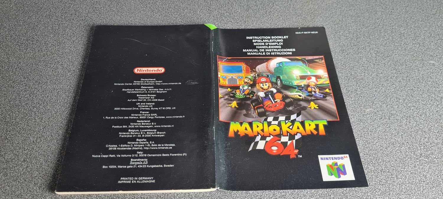 mario kart 64 instruction manual