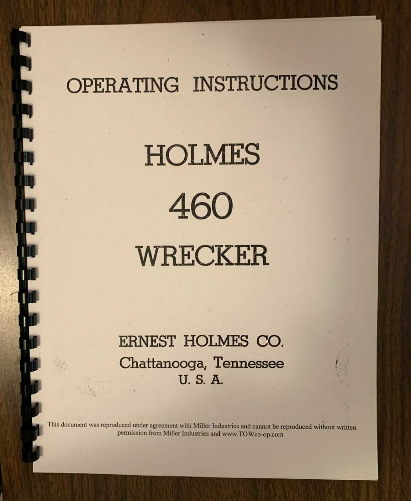 max tow truck instruction manual