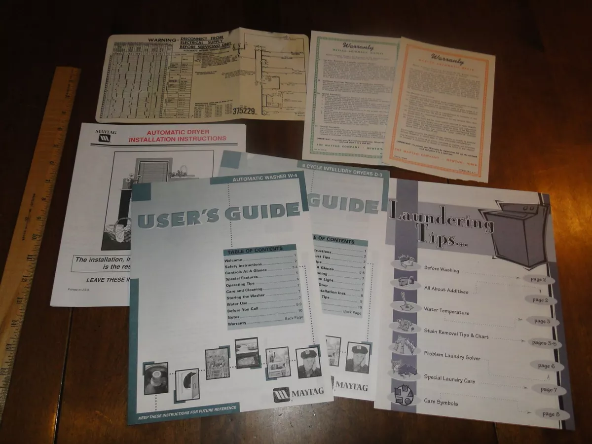 maytag bravos xl instruction manual