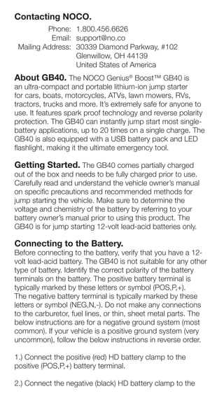 noco gb40 instruction manual
