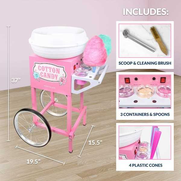 nostalgia cotton candy maker instruction manual