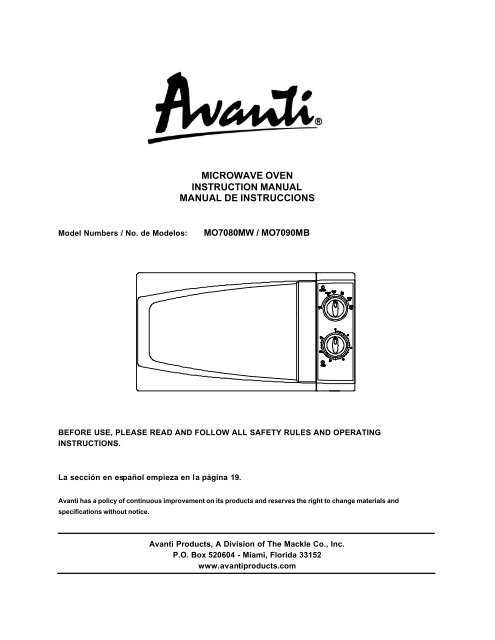 microwave oven instruction manual