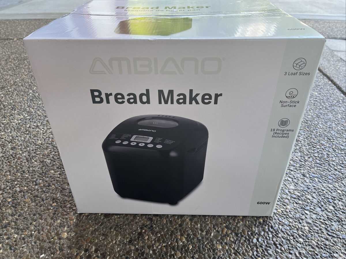 instructions manual for ambiano bread maker