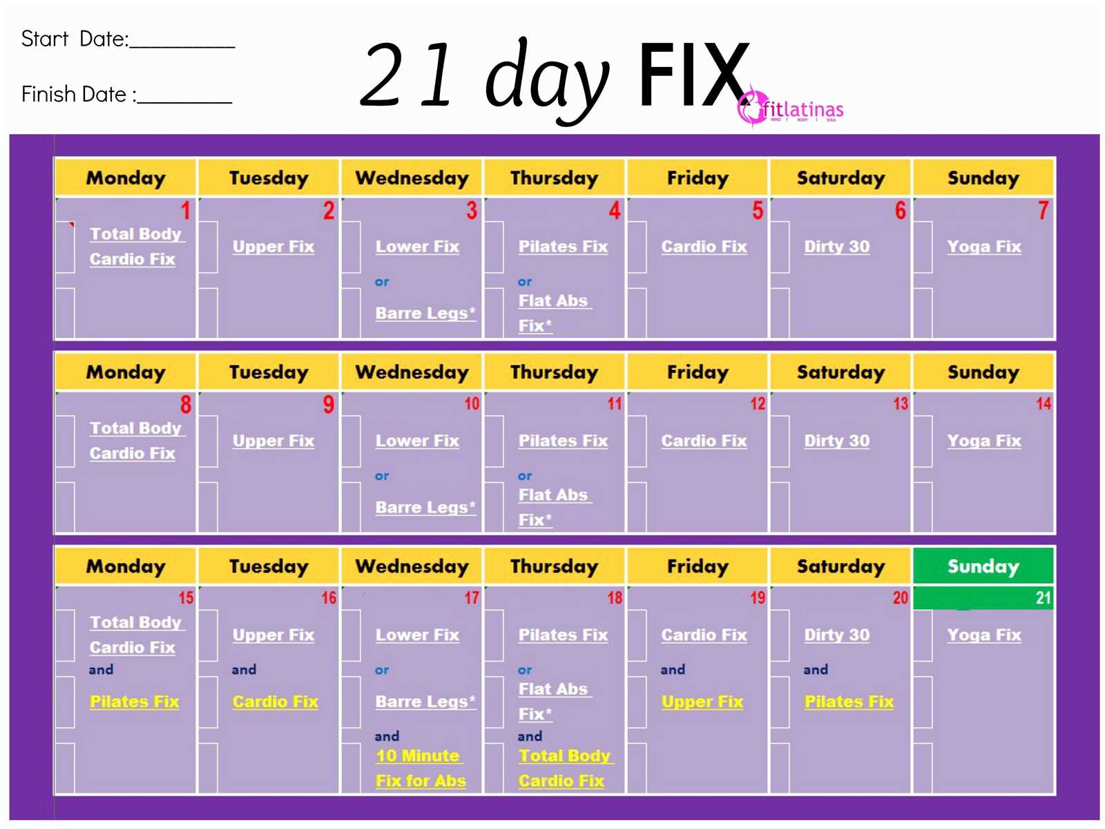 21 day fix instruction manual