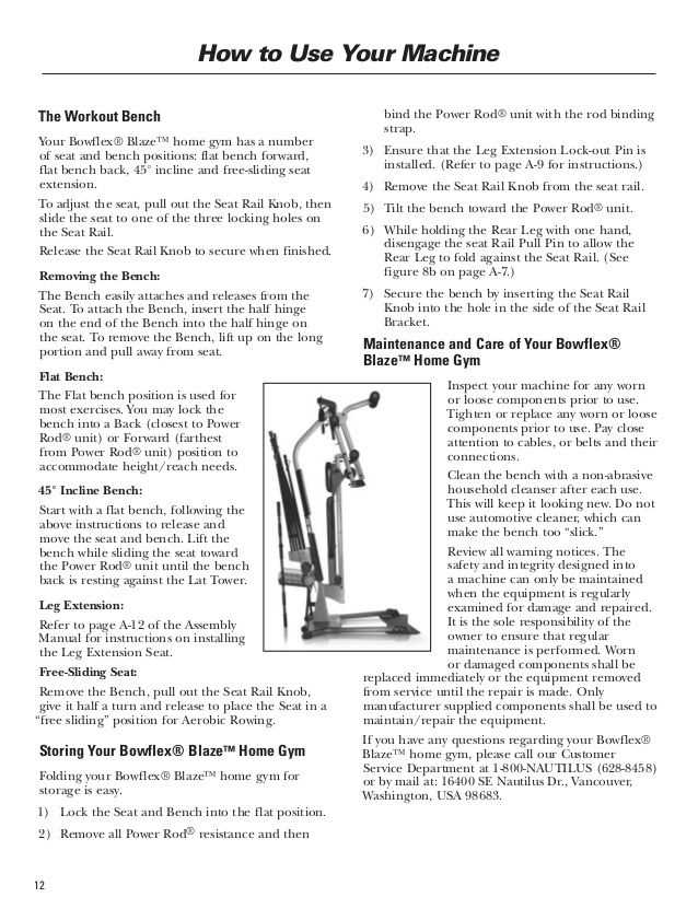 bowflex blaze instruction manual