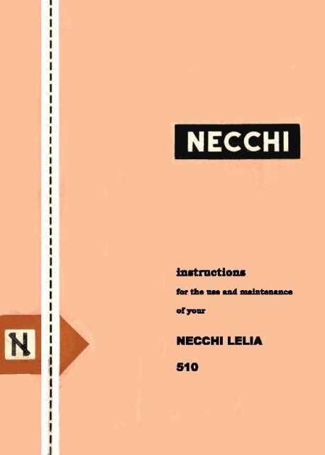 necchi supernova instruction manual