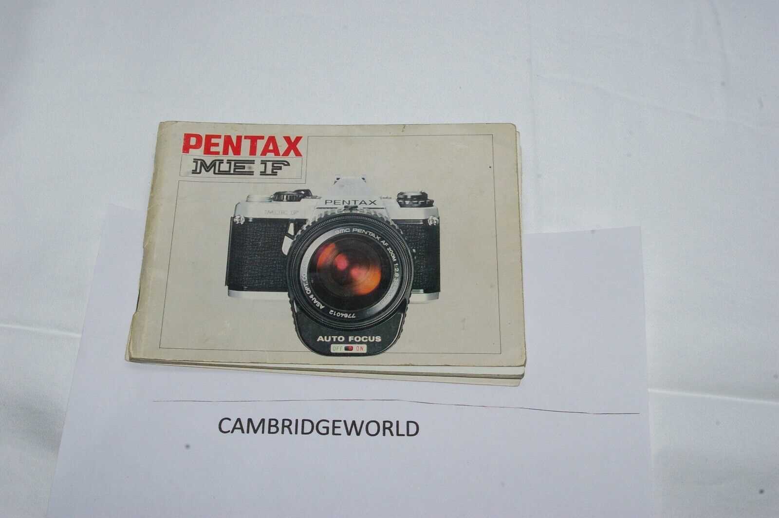 pentax camera instruction manual