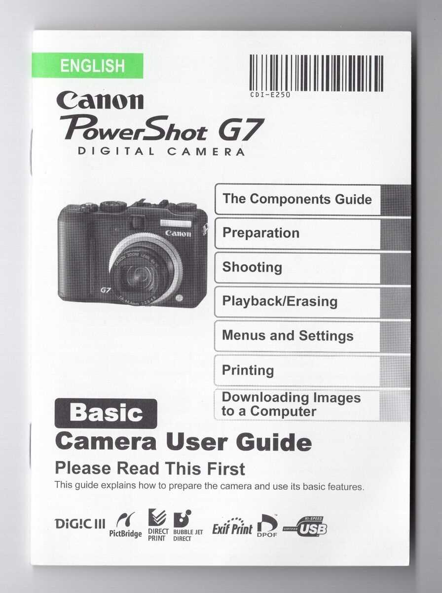 canon g7x instruction manual