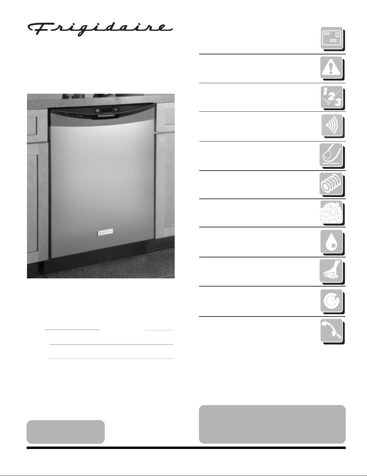 instruction manual for frigidaire dishwasher