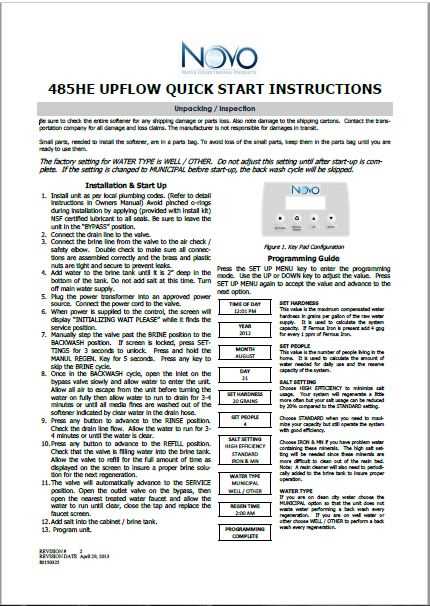 nuwave water softener instruction manual
