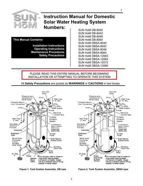 water heater instruction manual