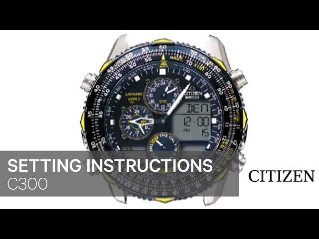 instruction manual for citizen watch