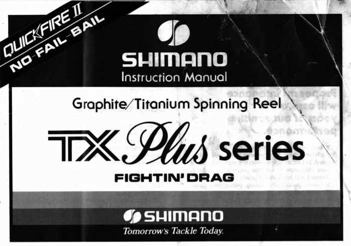 shimano reel instruction manuals