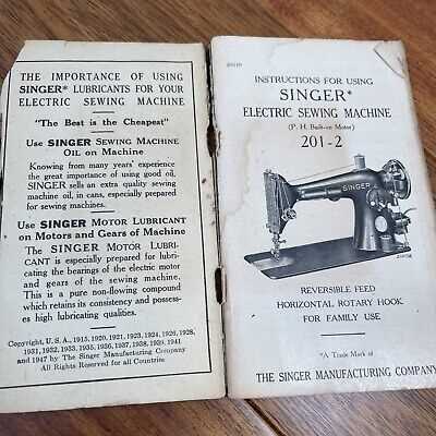 old singer sewing machine instruction manual