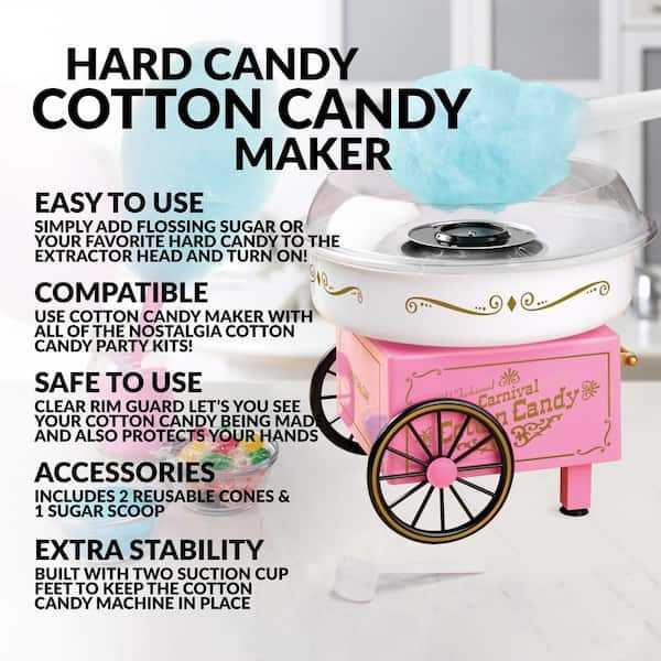 nostalgia cotton candy maker instruction manual